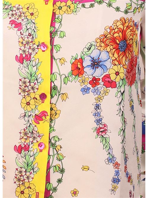 Blusa in twill a fiori Laboratorio Capri | BLUSAQUADRO